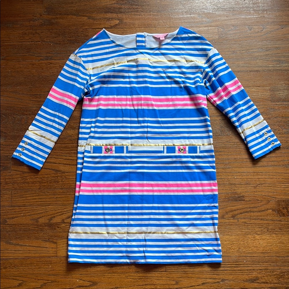 Lilly Pulitzer Lena Shift Dress Tiki Stripe